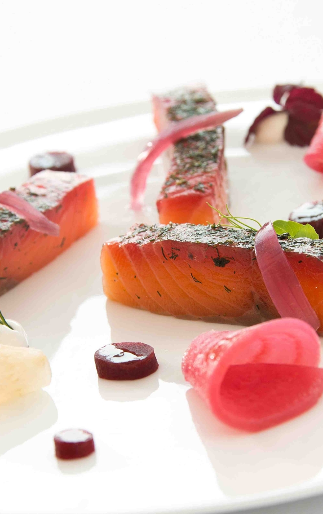 Saumon Gravelax au Restaurant le Safran au Miramar La Cigale