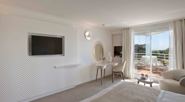 Chambre hôtel Bretagne Sarzeau vue mer
