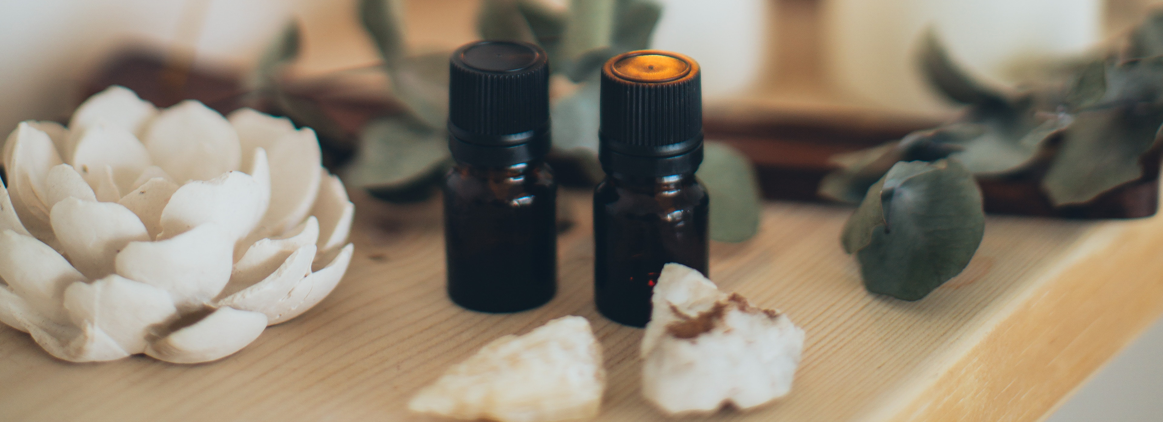 huiles essentielles avec coquillages pour massages occidentaux